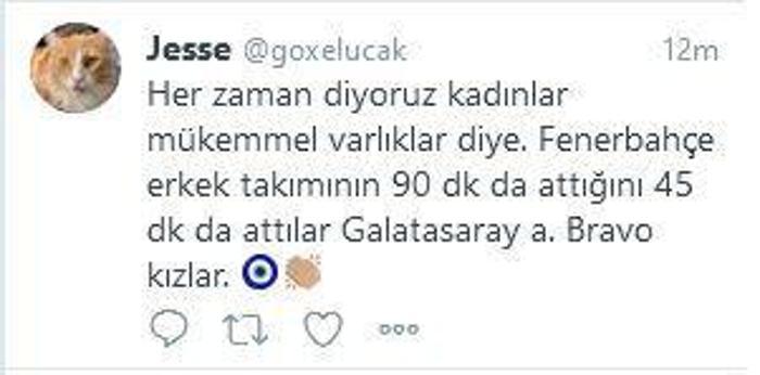 Galatasaray - Fenerbahçe kadın futbol takımları maçına gelen sosyal medya paylaşımları