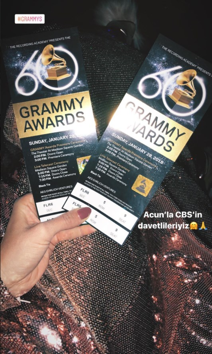 Acun Ilıcalı ve Şeyma Subaşı Grammy Ödül Töreninde