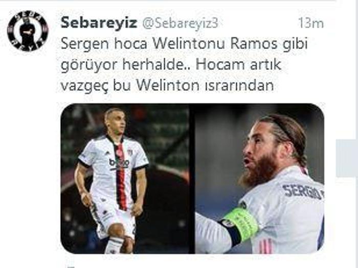 Beşiktaş taraftarından Welinton tepkisi