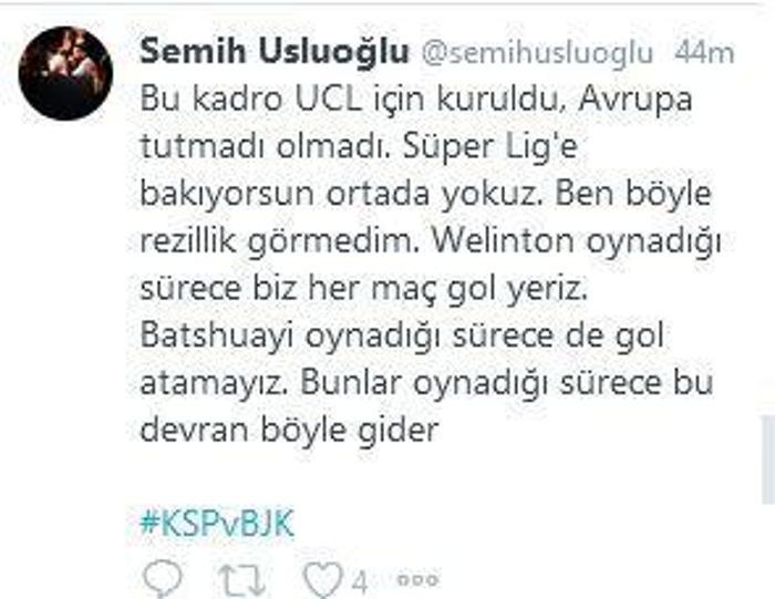 Beşiktaş taraftarından Welinton tepkisi