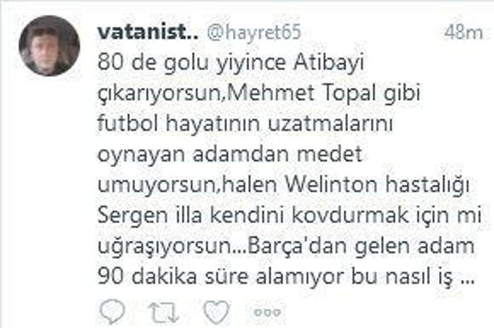 Beşiktaş taraftarından Welinton tepkisi
