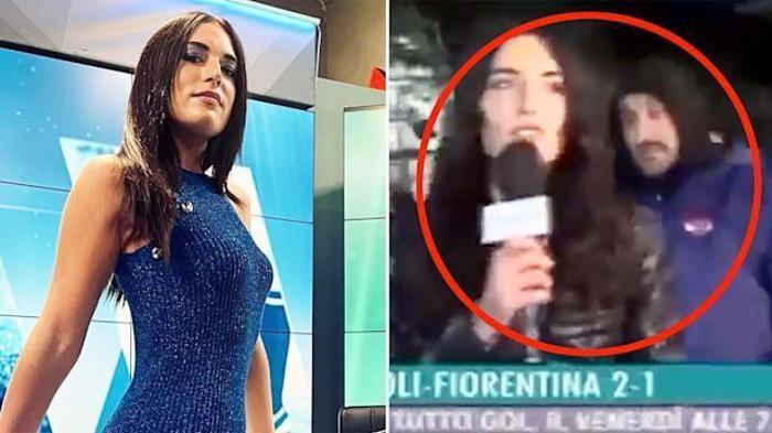 Kadın spor muhabiri Greta Beccaglia tacize uğradı