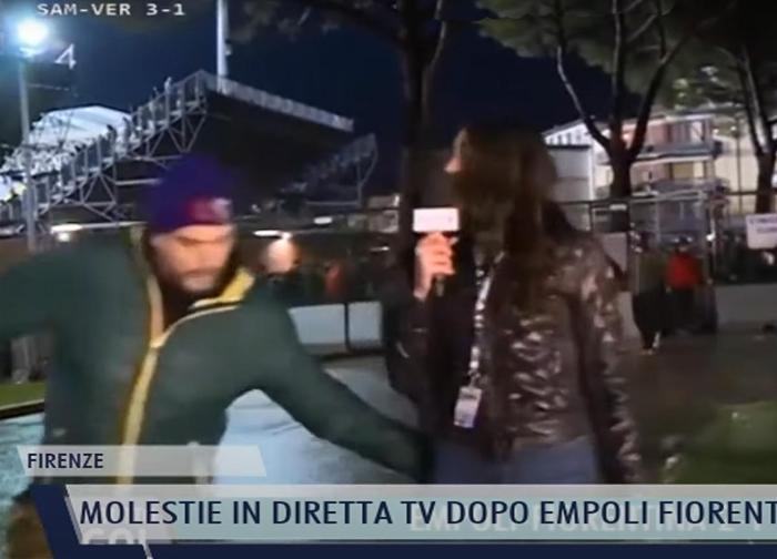 Kadın spor muhabiri Greta Beccaglia tacize uğradı