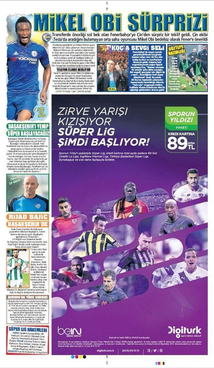 Gazete manşetleri (19 Ocak 2018 Cuma)