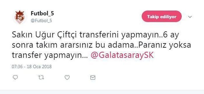 Uğur Çiftçi adını duyan Galatasaray taraftarı çıldırdı