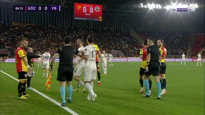 Göztepe-Fenerbahçe maçında korkutan an: İrfan Can Kahveci...