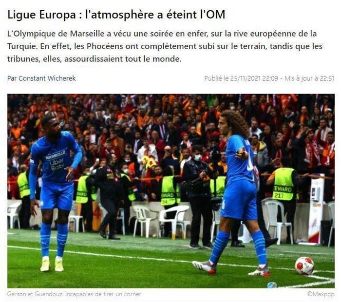 Son dakika: Galatasarayın Marsilya zaferi Fransız basınının gündeminde Cehennemde bir akşam