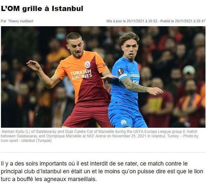 Son dakika: Galatasarayın Marsilya zaferi Fransız basınının gündeminde Cehennemde bir akşam