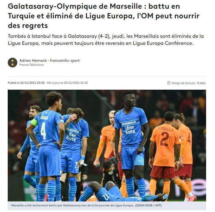 Son dakika: Galatasarayın Marsilya zaferi Fransız basınının gündeminde Cehennemde bir akşam