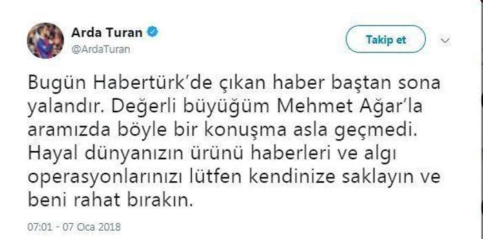 Arda Turan: Beni rahat bırakın
