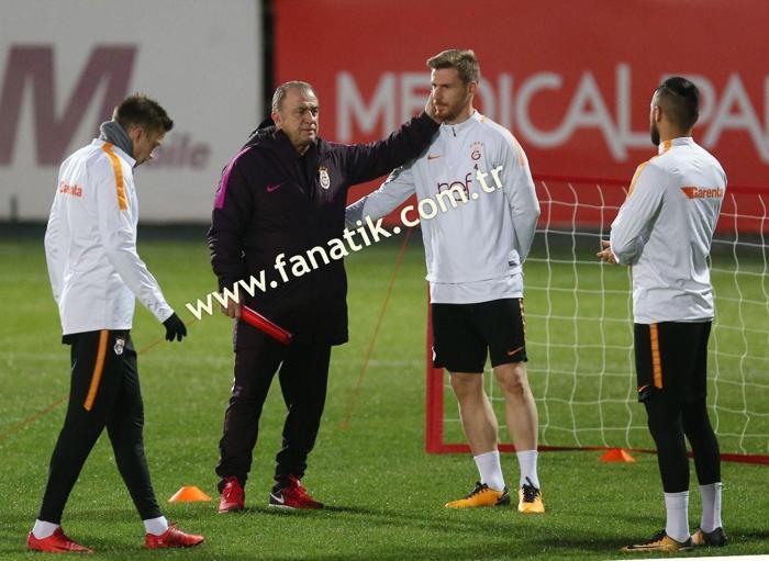 Galatasaray antrenmanında dikkat çeken detay