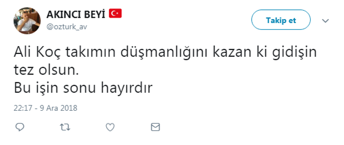 Fenerbahçeli taraftarlardan Ali Koç ve Comolliye büyük tepki