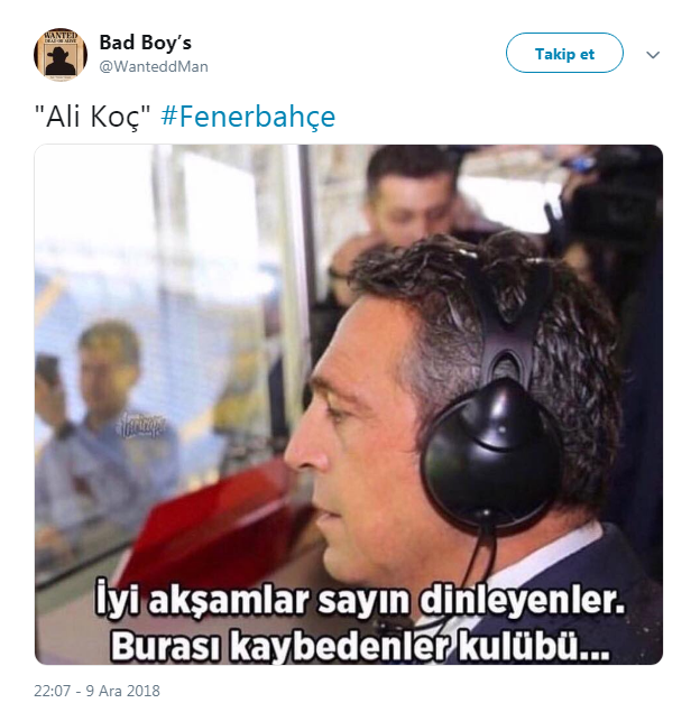Fenerbahçeli taraftarlardan Ali Koç ve Comolliye büyük tepki