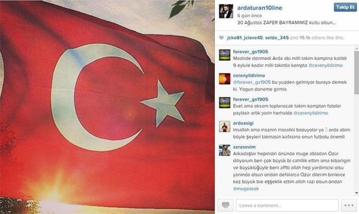 Arda Turan Instagramda