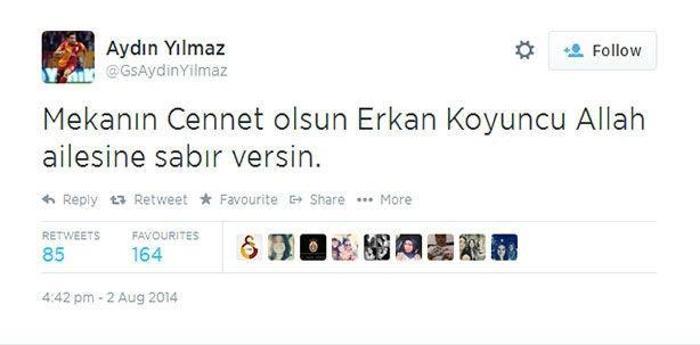 Spor ve medya dünyası, Erkan Koyuncuya ağlıyor