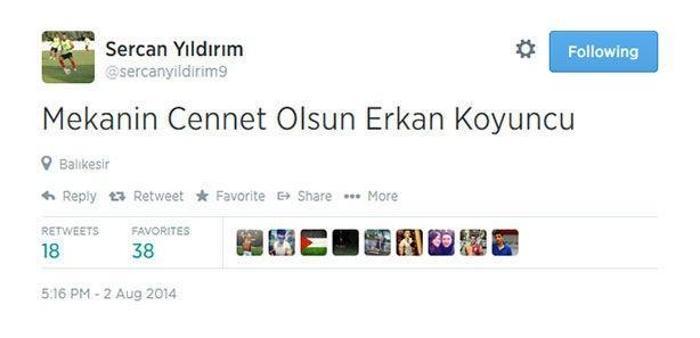 Spor ve medya dünyası, Erkan Koyuncuya ağlıyor
