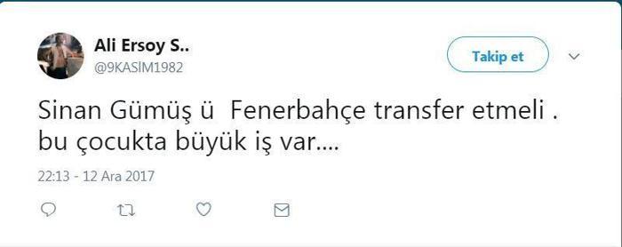 Flaş sözler: Sinan Gümüş Fenerbahçeye...