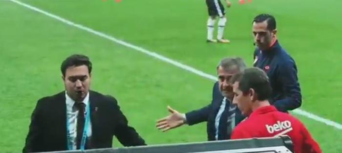 Şenol Güneş çıldırdı Yardımcısı Şeref Çiçekle gergin anlar...