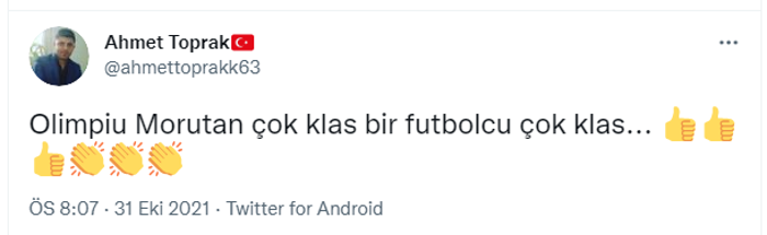 Olimpiu Morutan, Galatasaray taraftarlarını mest etti