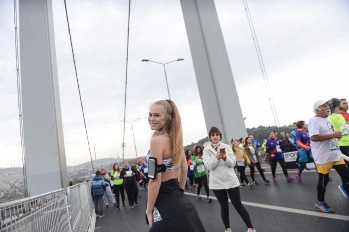 İstanbul Maratonuna damga vuran kareler...