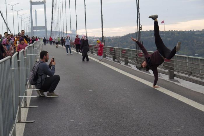 İstanbul Maratonuna damga vuran kareler...