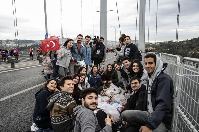 İstanbul Maratonuna damga vuran kareler...