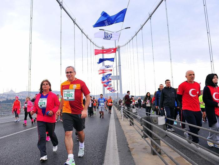 İstanbul Maratonuna damga vuran kareler...