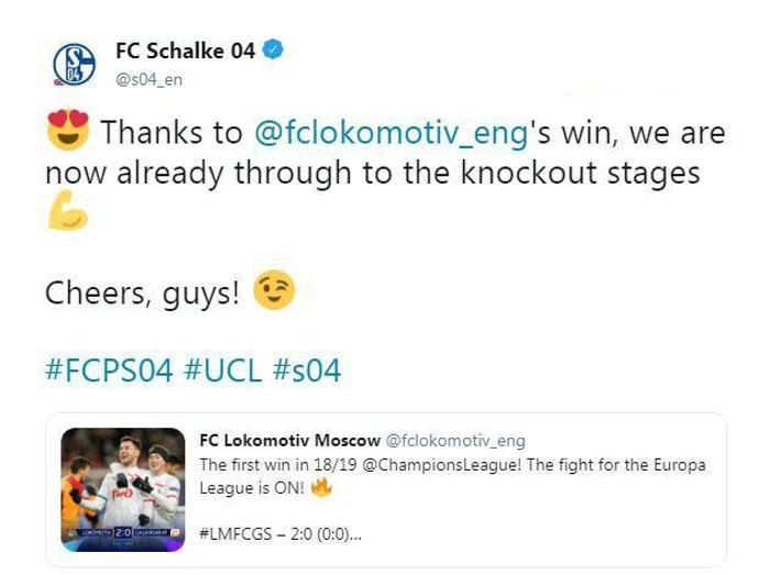 Schalke 04 ve Lokomotiv Moskova arasında tepki çeken mesajlaşma