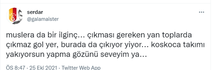 Fernando Musleranın hatası Galatasaray taraftarını çıldırttı