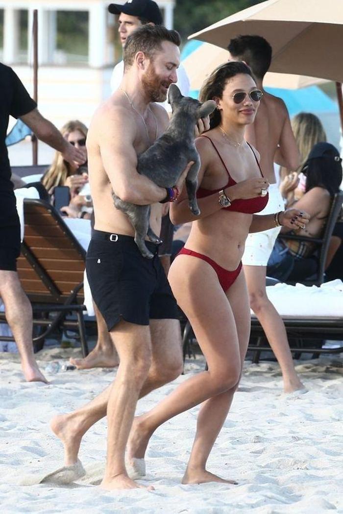 David Guetta ile sevgilisi Jessica Ledon ABD tatilinde
