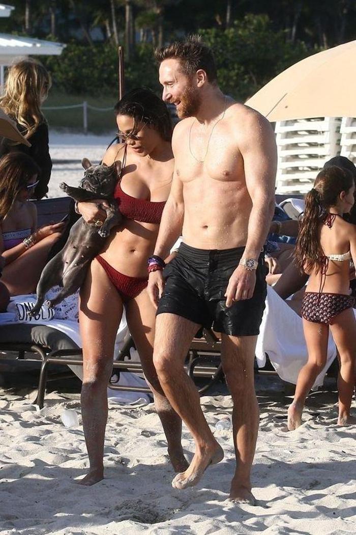 David Guetta ile sevgilisi Jessica Ledon ABD tatilinde
