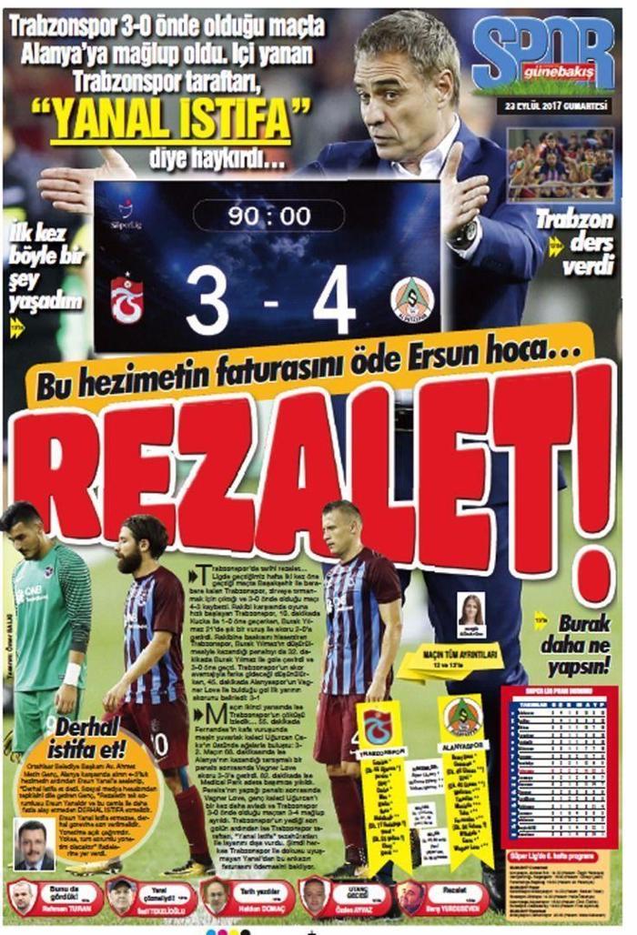 Trabzonspor yerel gazeteleri