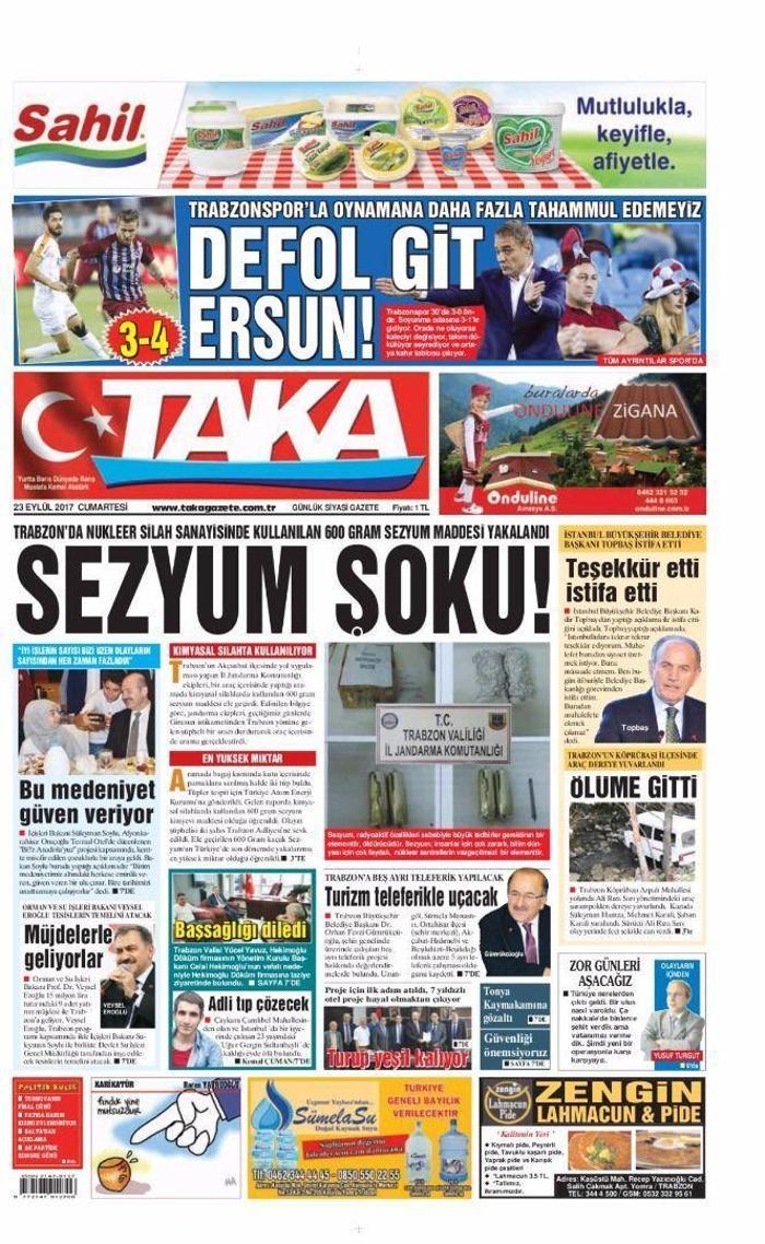 Trabzonspor yerel gazeteleri