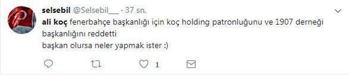 Ali Koç adaylığını açıkladı sosyal medya çıldırdı