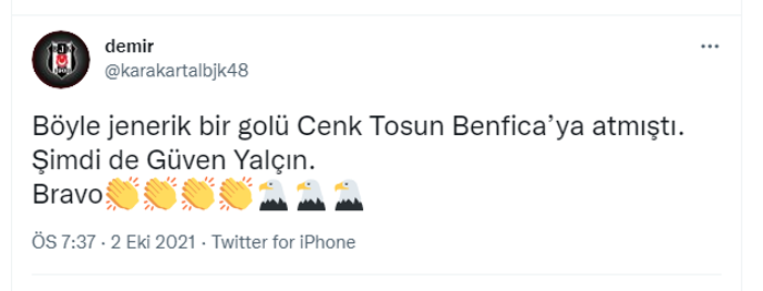 Güven Yalçın, Beşiktaş taraftarını mest etti Cristiano Ronaldo golü...