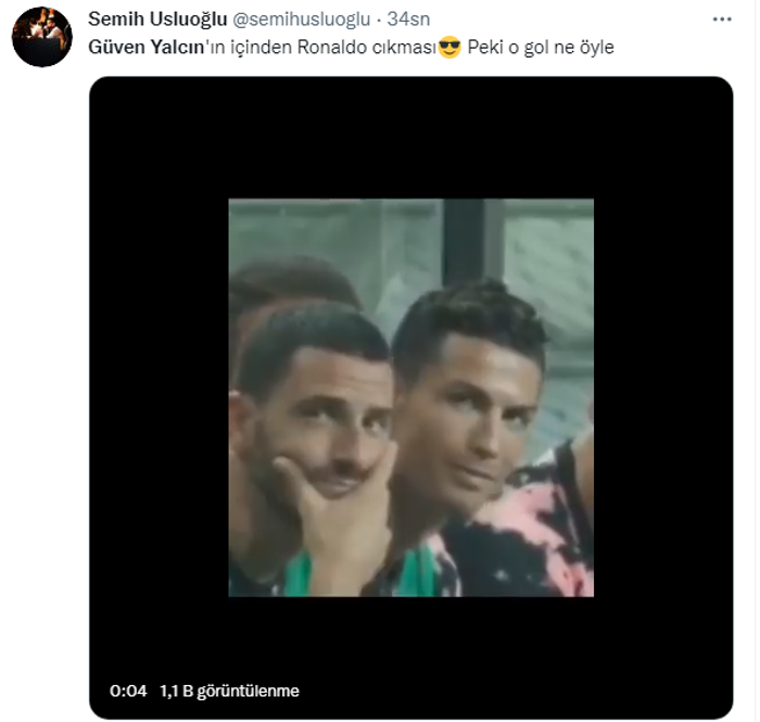 Güven Yalçın, Beşiktaş taraftarını mest etti Cristiano Ronaldo golü...