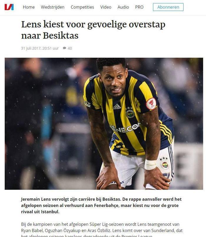 Hollanda basını duyurdu: Lens Beşiktaşta