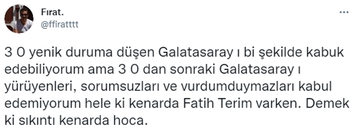 Galatasaray taraftarından Fatih Terim ve futbolculara sert tepki: Maalesef olmuyor