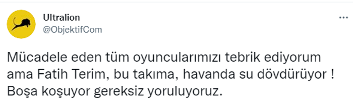 Galatasaray taraftarından Fatih Terim ve futbolculara sert tepki: Maalesef olmuyor