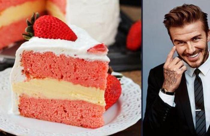 David Beckham - Kremalı pasta