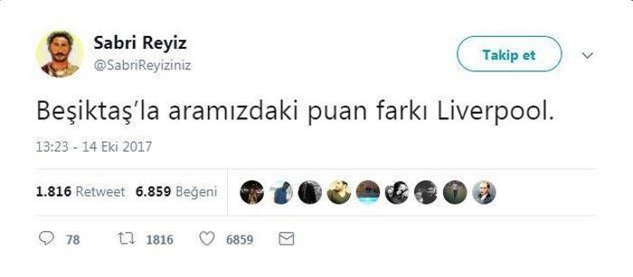 Sabri Reyiz: Aradaki puan farkı Liverpool