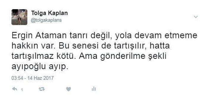 Ergin Atamanın ayrılığına sosyal medyadan tepkiler