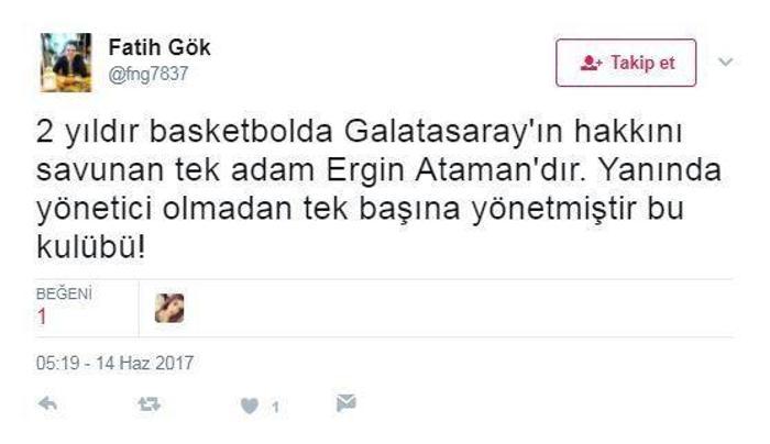 Ergin Atamanın ayrılığına sosyal medyadan tepkiler