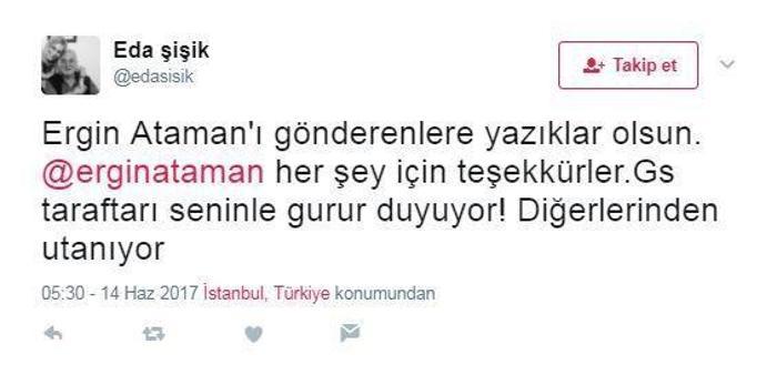 Ergin Atamanın ayrılığına sosyal medyadan tepkiler