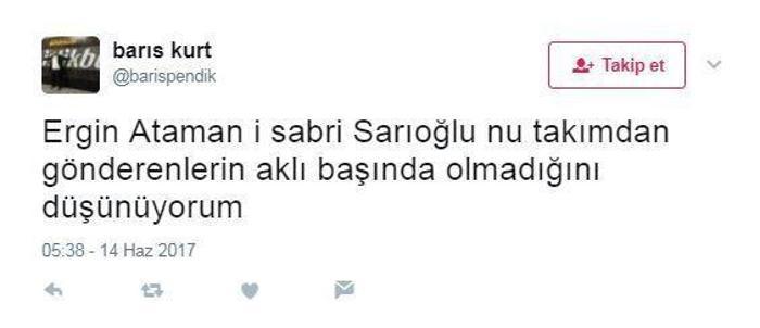 Ergin Atamanın ayrılığına sosyal medyadan tepkiler
