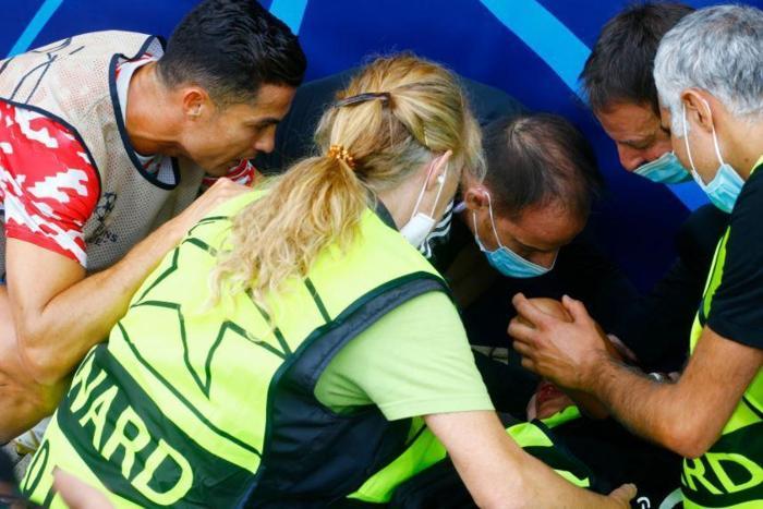 Ronaldonun şutu güvenlik görevlisine geldi