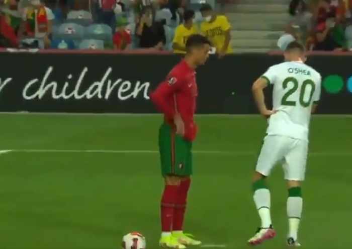 Cristiano Ronaldodan Dara OSheaye tokat İşte o anlar...