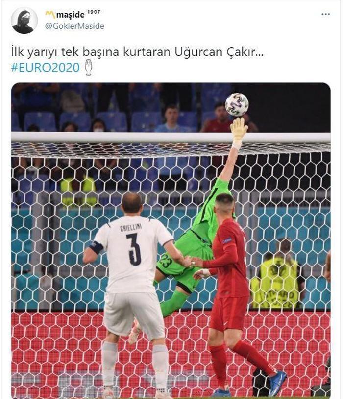Giorgio Chiellini vurdu, Uğurcan Çakır çıkardı İtalya Türkiye maçında Uğurcan Çakır fırtınası