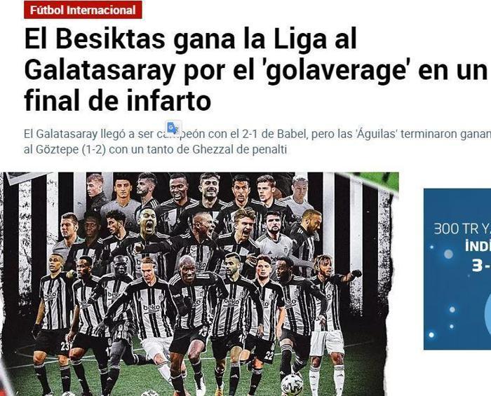 Beşiktaşın şampiyonluğu Avrupada manşetlerde
