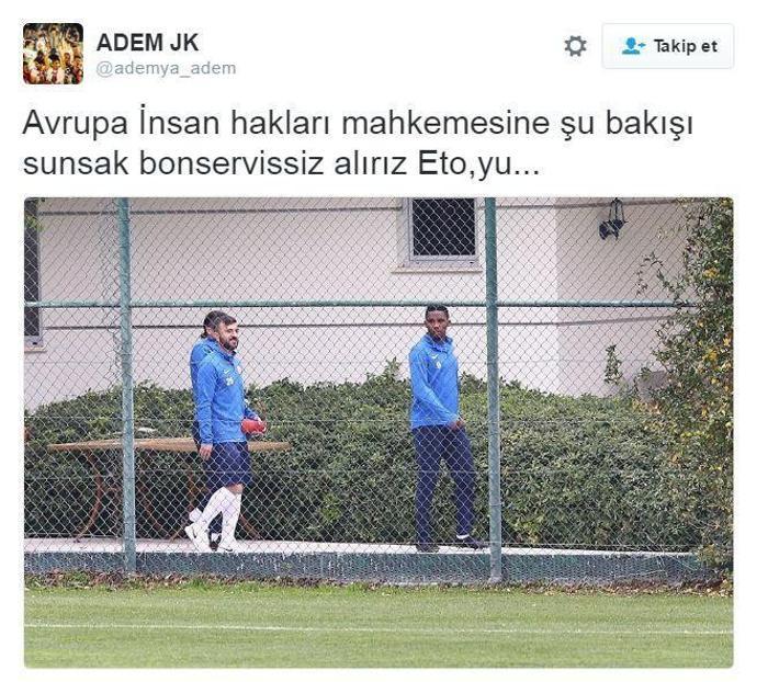 Etoo ziyareti sosyal medyayı salladı